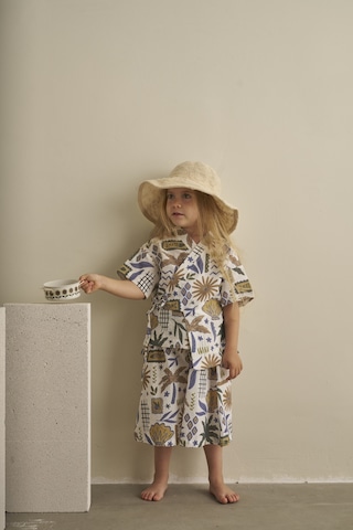 Ohlalakoala Cotton Flow Müslin Kimono Bermuda İkili Takım Beyaz