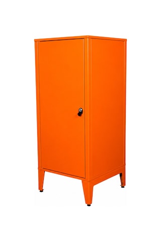 Alfafonet Ziglat Serisi Kilitli Metal Home Office Dolabı Metal Kapaklı Turuncu Ral 2004 450x1050x450 Mm