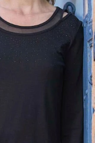 Cossy By Aqua 26081 Kadın Taş Baskılı Uzun Kollu Deri Pantalonlu Spor 2'li Takım-siyah Siyah