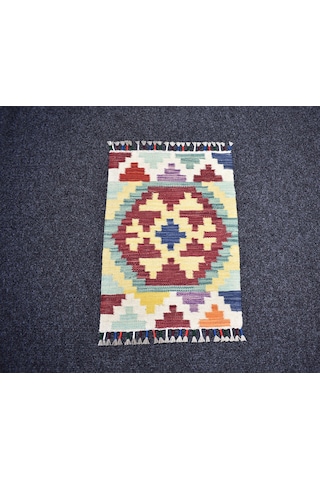 Zehra Abla Halı Yeni El Dokuma Tasarım Cerit Yörükleri Meşhed İran Yün Kilim 7277 Çok Renkli