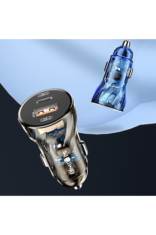 Dancemonkey Buweı 2.0 Çift Portlu Hızlı Şarj Cihazı - 30w Qc4.0+pd, Araba İçin Usb/type-c Şarj Aleti