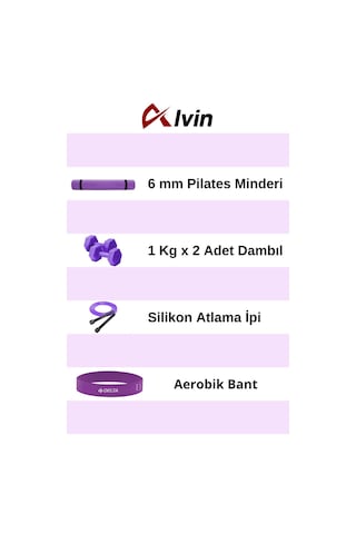 Pilates Seti - Tam Ekipman Ile Evde Fit Kalın Thm-0000010, One Size Beyaz - Pembe