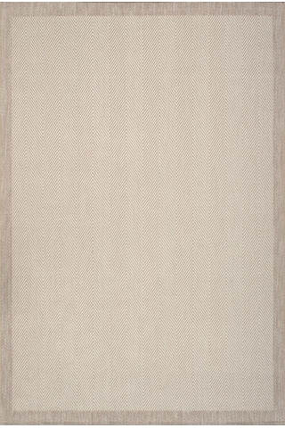 Leiva Home 6633 Krem Bej Bordür Çerçeveli Sisal Leke Tutmaz Makinede Yıkanabilir Kaymaz Halı