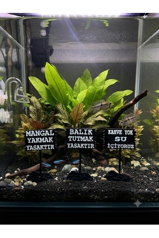 Akvaryum Tabelası 3'lü Takım Siyah