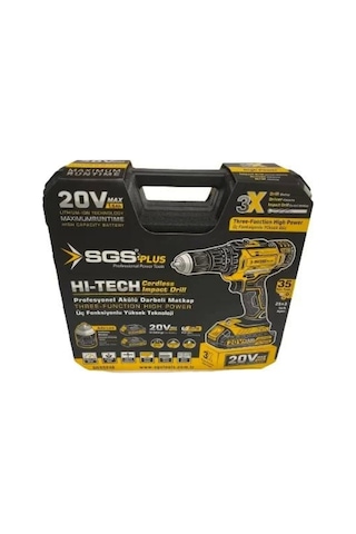 Sgs Plus 5248 20V 1.5Ah Çift Akülü Darbeli Matkap Vidalama