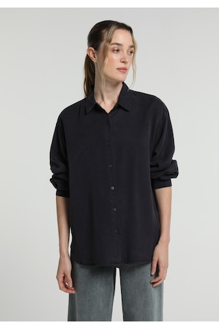 Colin's Colins Boyfriend Fit Shirt Neck Düz Kadın Lacivert Uzun Kol Gömlek Cl1082412 Q1.v2 Nav