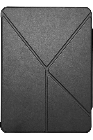 Apple Uyumlu iPad  Pro 11 2024 Raptic Airbagli Arkası Şeffaf Katlanabilir Standlı Kılıf Clear Folio Siyah