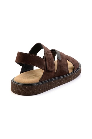 Kahve Leather Erkek Sandalet E05801030602 Kahve