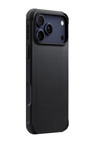 Apple Uyumlu iPhone 17 Pro Max Kılıf M-safe Pitaka Aramid Pro Guard Serisi Black-gray Kapak Siyah-gri Siyah - Gri