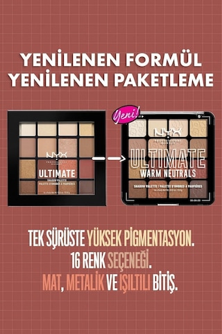 Nyx Göz Farı Paleti - Ultimate Shadow Pallette Warm Neutrals