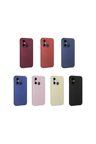 Xiaomi Redmi 12c Kılıf Zore Premier Silikon Kapak Kırmızı