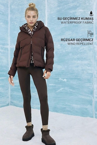 Defacto Su İtici Regular Fit Kapüşonlu Kayak Montu F3523ax25wnbn192 Kahve-bn192