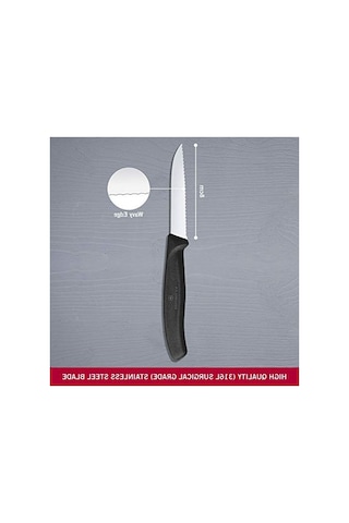Tırtıklı Soyma Bıçağı - 8cm, Dayanıklı Ve Kullanışlı Tasarım 005 Sarı
