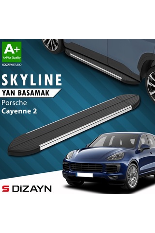 S-dizayn Porsche Cayenne 2 Skyline Krom Yan Basamak 193 Cm 2011-2017 A+ Kalite