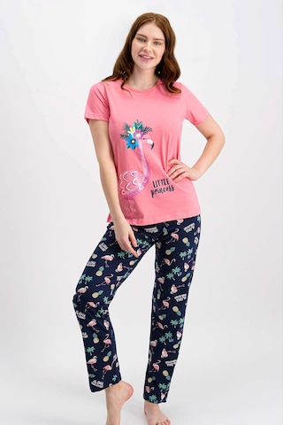 Rolypoly Little Pelican Şeker Pembe Kısa Kollu Kadın Pijama Takımı