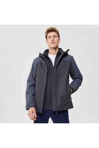 Jack Wolfskin Taubenberg 3-in-1 Siyah Erkek Ceket Düz 1115311