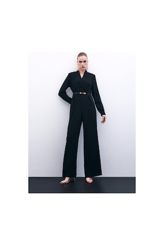 Sateen Kemerli Salaş Tulum - Siyah
