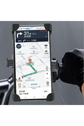 Pazly Otomatik Kilitlemeli Karbon Desenli Telefon Tutucu Braket - Rg -