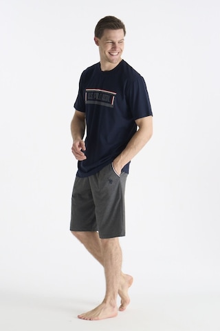 U.S. Polo Assn. U.s Polo Assn. 19006 Erkek Kısa Kollu Şortlu Pijama Takımı-lacivert