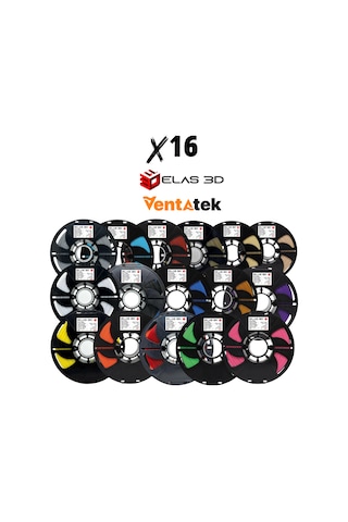 Elas 3d Pla Pro Filament 1.75mm 16 Kg Kampanya Paketi 16 Kg