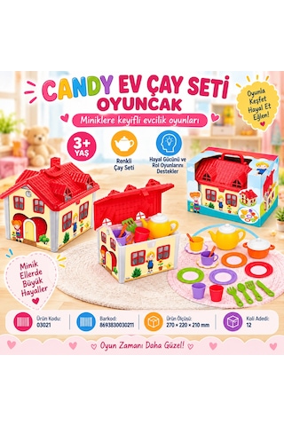 03021 Ev Çay Seti Oyuncak Kırmızı