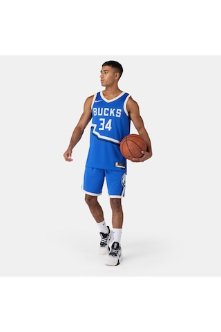 Nike Nba Cıty Edıtıon Milwaukee Bucks Basketbol Şortu-sportxstore Mavi