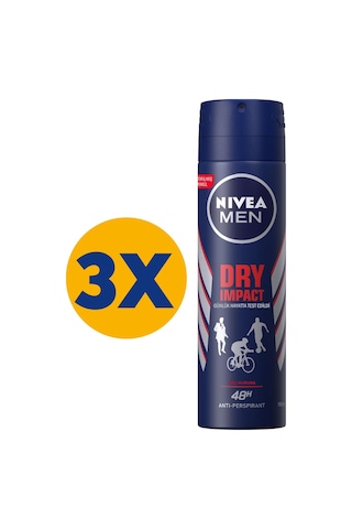 Nivea Dry Impact Erkek Sprey Deodorant 3 x 150 ML