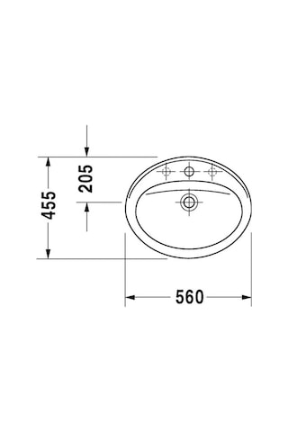 Duravit - Draplast Tezgah Üzeri Lavabo 56 Cm Beyaz - 0472560000- Beyaz