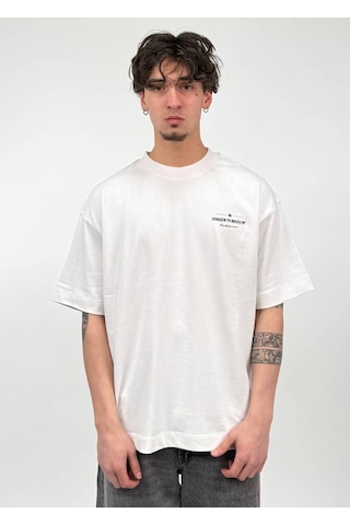 Zaee The Couture Club Baskılı Oversize Tişört Beyaz