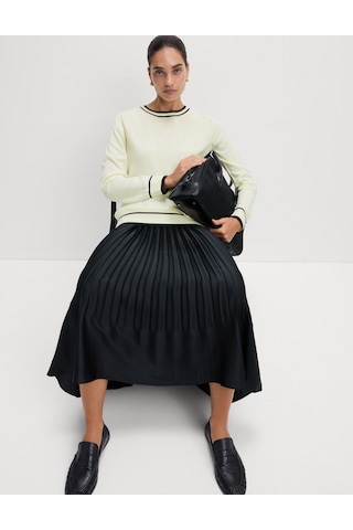 Marks & Spencer Supersoft Tipped Bisiklet Yaka Triko Kazak Krem