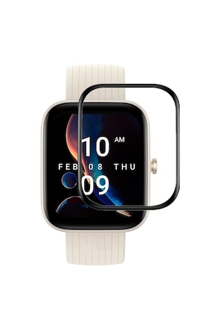 Amazfit Gts 4 Mini Tam Kaplayan Kavisli Ekran Koruyucu 3D Pet Fim - AL3385