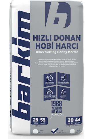 Barkim Hızlı Donan Beyaz Dekoratif Hobi Harcı K:2440 5 Kg