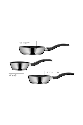 Wmf Devil 3'lü Tava Seti 20+24+28 Cm Gümüş