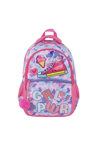 Muggle 3 Bölmeli Girl Power Okul Sırt Çantası Pembe Mu-9015 Pembe