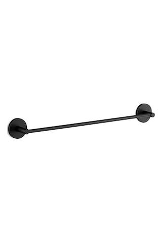 Siyah Metal Uzun Havluluk 40 Cm Duvara Monte Vidalı Lüks Banyo Havlu Askılığı Modern Mat Tasarım Diğer