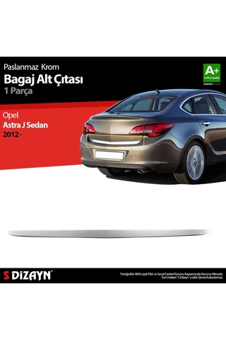 S-Dizayn Opel Astra J Sd Krom Bagaj Alt Çıtası 2012 Üzeri N11.2575