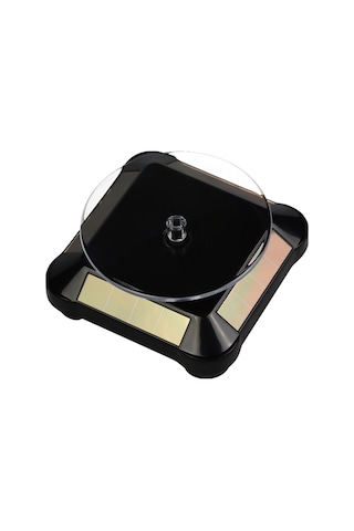 Monyee Güneş Enerjili 360 Döner Sergi Tabanı - Kuyumculuk, Telefon, Saat İçin Siyah Seri Standı