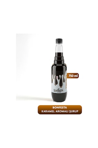 Bonfesta Karamel Aromalı Kahve ve Kokteyl Şurubu 750 ML