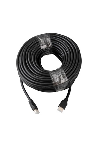 Fully G-507k Plastik Düz Siyah 25 Metre Gold Poşetli Hdmı Kablo 4434