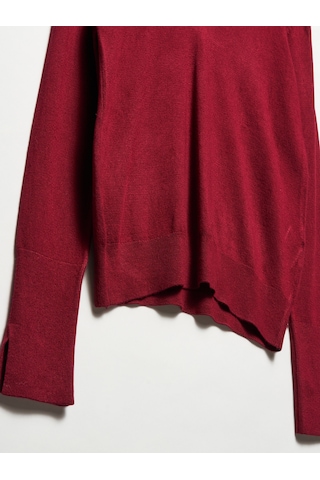 Dilvin 10427 V Yaka Kolu Yırtmaçlı Kazak-bordo Bordo
