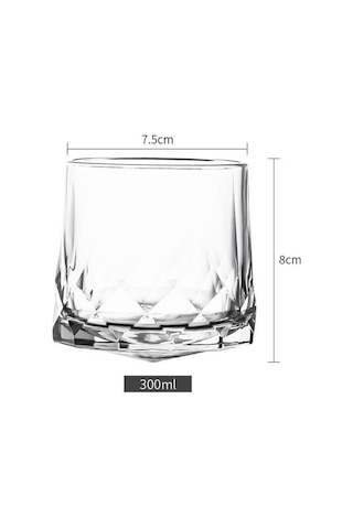 1 Adet Eski Moda Viski Kaya Cam Elmas Kalın Ağır Komik Döndür Viski Tumbler Xo Bira Gözlük Şarap Bardak Eski Moda Cam Altın