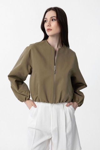 Antioch Crop Kadın Bomber Mont Haki
