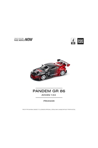 Pop Race 1:64 Pandem Gr86 Advan Diecast Model Araba Pr640228