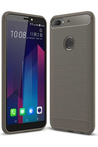 Htc Desire 12 Plus Kılıf Zore Room Silikon Kapak Gri