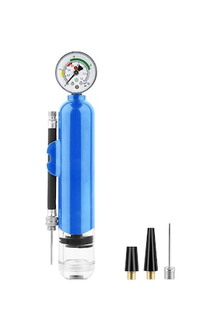 Yaozixa Mavi Abs Mini Hızlı Şişirici, 1.4bar/20psi Baskı, Spor Topları İçin Taşınabilir Pompa 19.3x4cm
