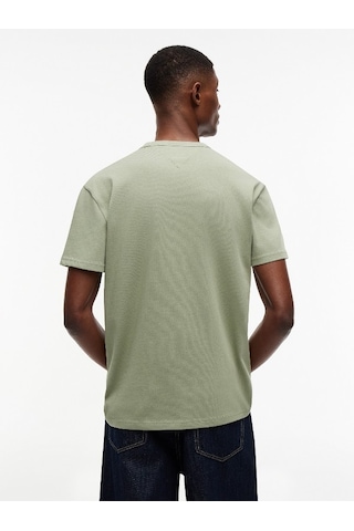Tommy Hilfiger Tjm Reg Badge Tee Ext Erkek Yeşil T-shirt - Dm0dm20322