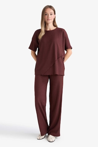 Defacto Straight Fit Düz Paça Bürümcük Pantolon C0200ax25aubn91 Kahve