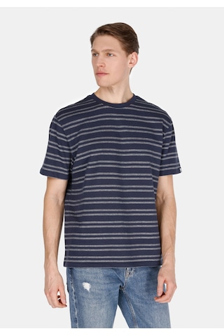 Colin's Colins Comfort Fit Yuvarlak Yaka Çizgili Erkek Lacivert Kısa Kol Tişört Cl1073624 Q1.v1 Nav Lacivert