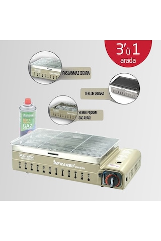 Ck-507 Orcamp Portatif Kamp Ocak Izgara Çantalı Bej