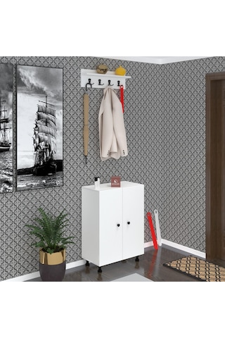 Kenzlife Ayakkabılık Başmak5 Byz 83 060 30 Kapaksız 5 Raflı 15 Çift Ayakkabı Kapasitesi Ahşap